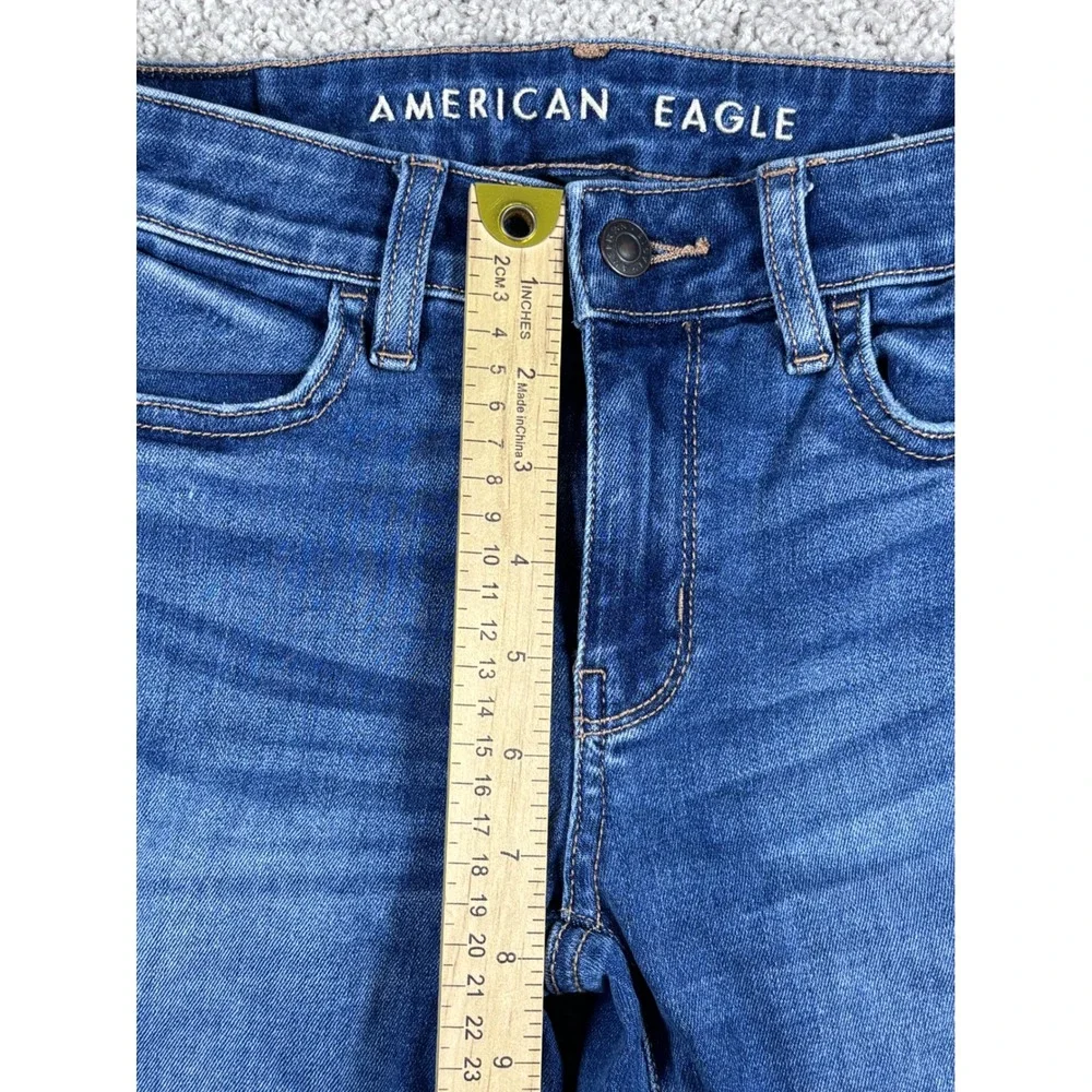 American Eagle Jeggings Size 00 Short Next‎ Level Stretch Blue Denim